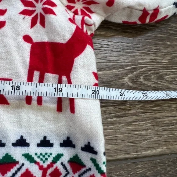 Hanna Andersson Dear Deer Holiday Flannel Scandinavian Night Shirt Nightgown M - Picture 9 of 12